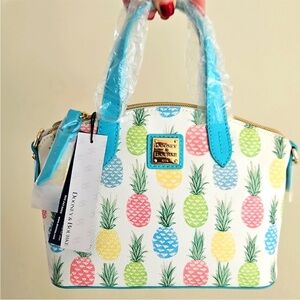 NWT Dooney & Bourke Multicolor Pineapple Print Women's Bag Retail $475